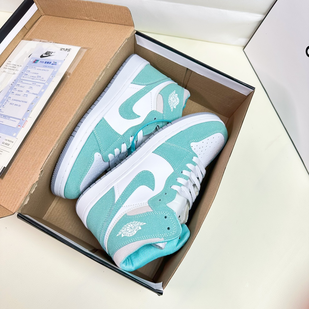 AJ1高帮蒂芙尼莆田拉帮工艺码数36-44