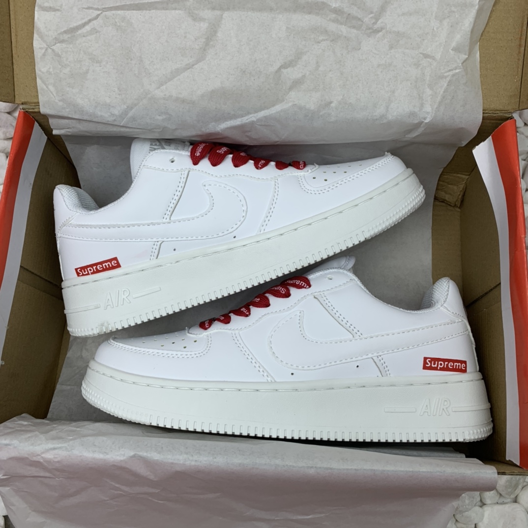  NK Air Force 1 Low AF1 空军一号低帮superme白红 码数36-44 男女现货 B1