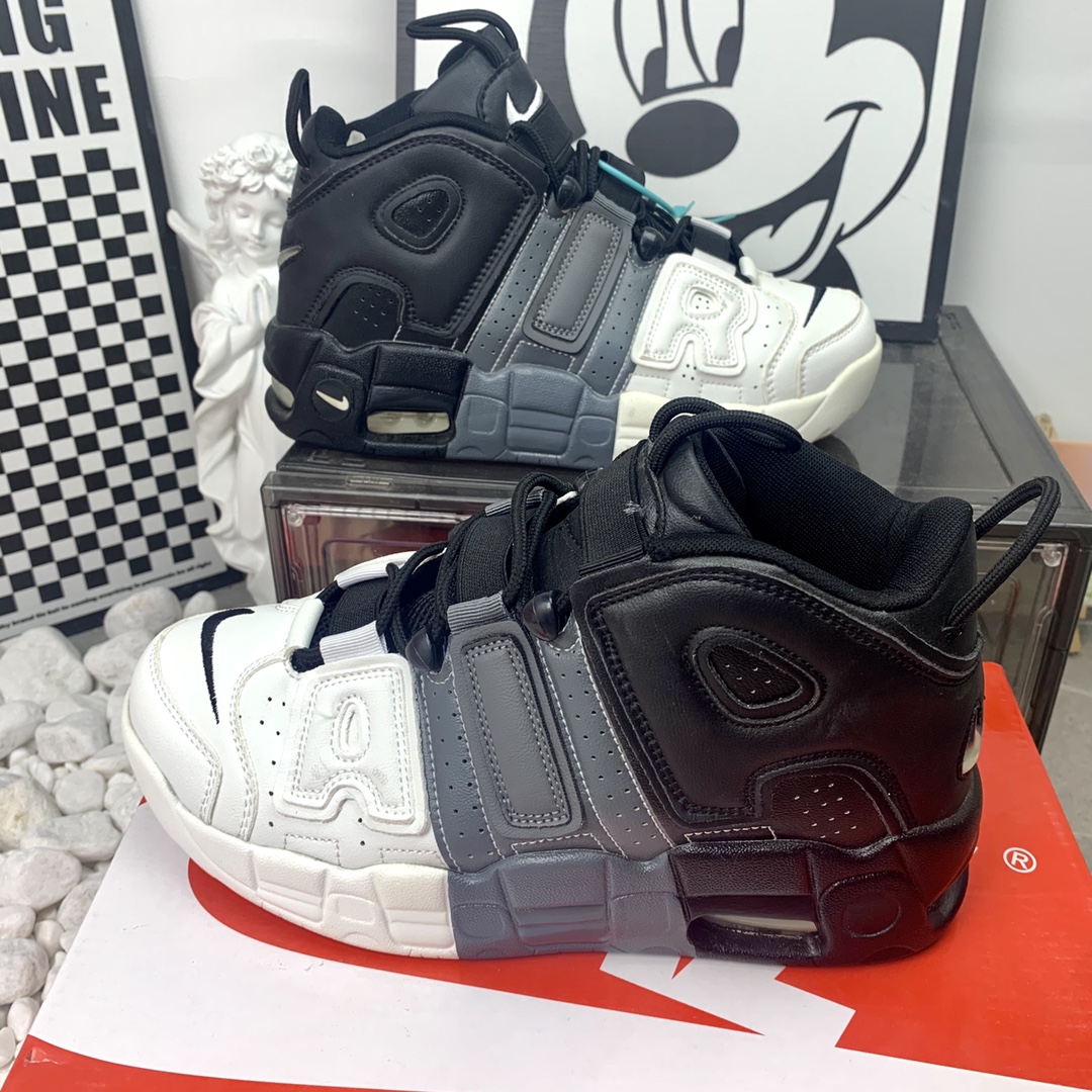  Nike Air More Uptempo 皮蓬 [大AIR]  白黑灰 36-44码 气垫大底 真皮材质 W1