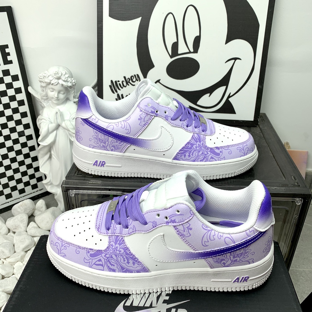 高版本 Nike AF1 空军一号 青花瓷 冰紫 尺码36-44 男女码现货  A2
