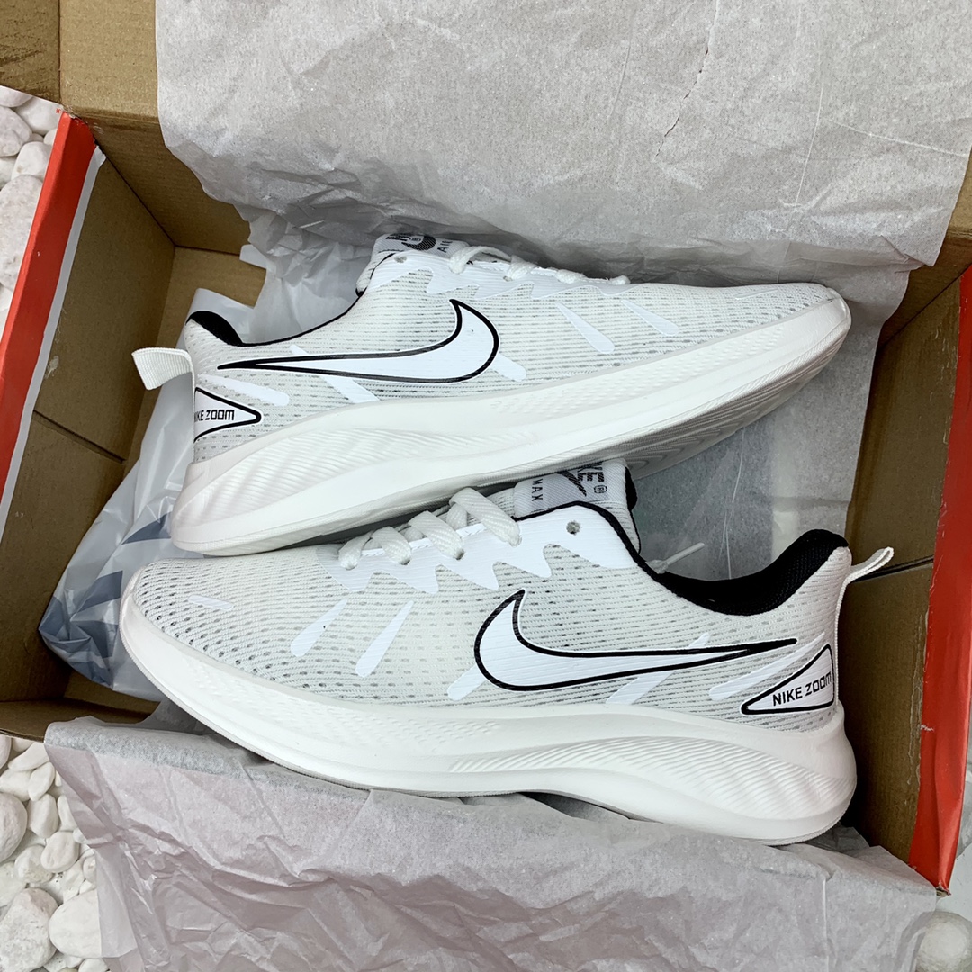 NK Zoom 网面飞织运动鞋 白黑 码数36-44  n001