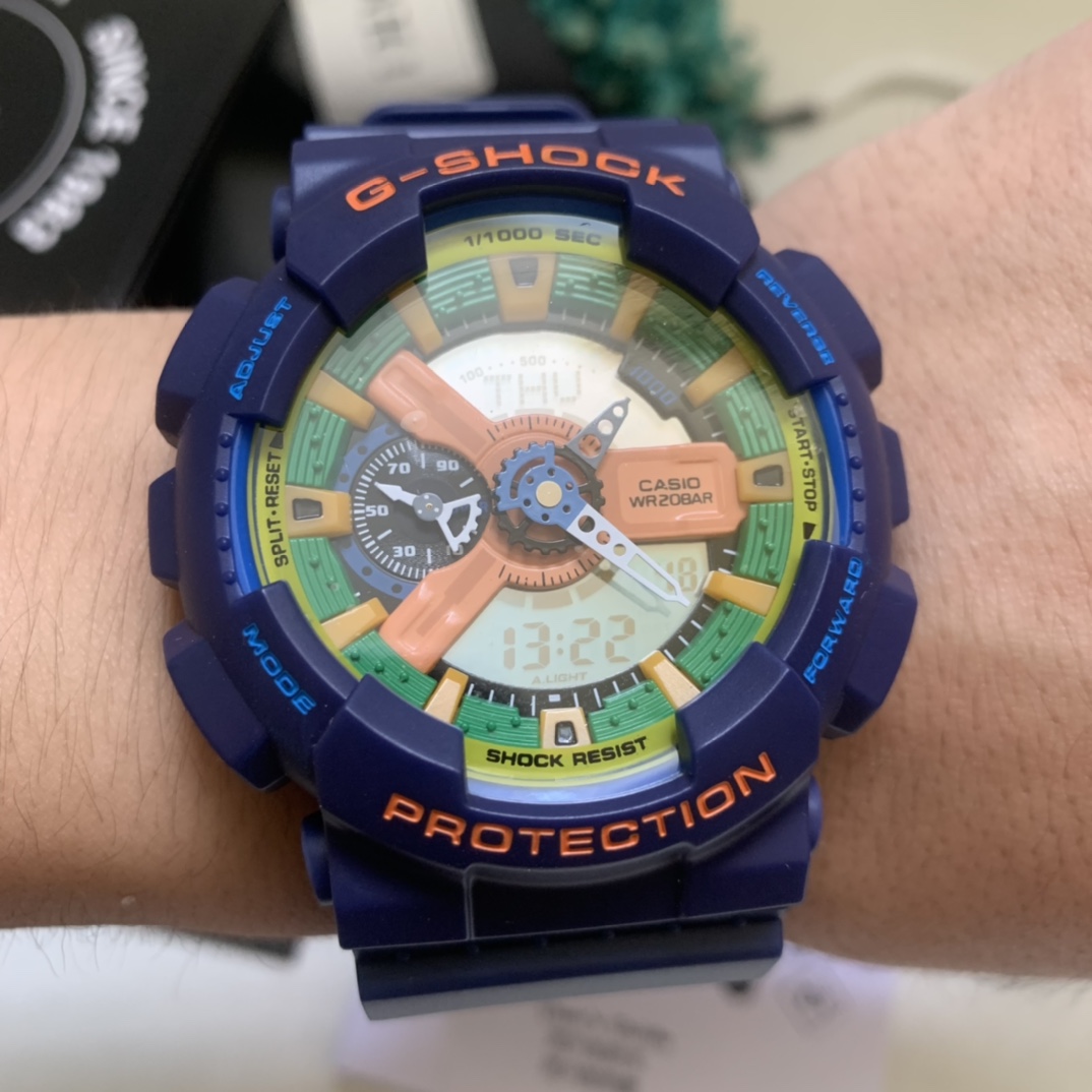 卡西欧  ga-110系列积木蓝实拍图片