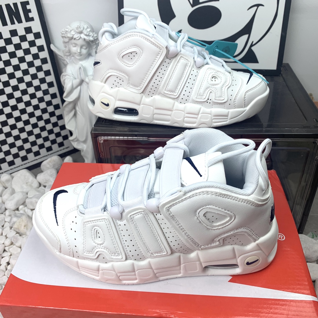 Nike Air More Uptempo 皮蓬 [大AIR]  全白 36-44码 气垫大底 真皮材质 W1
