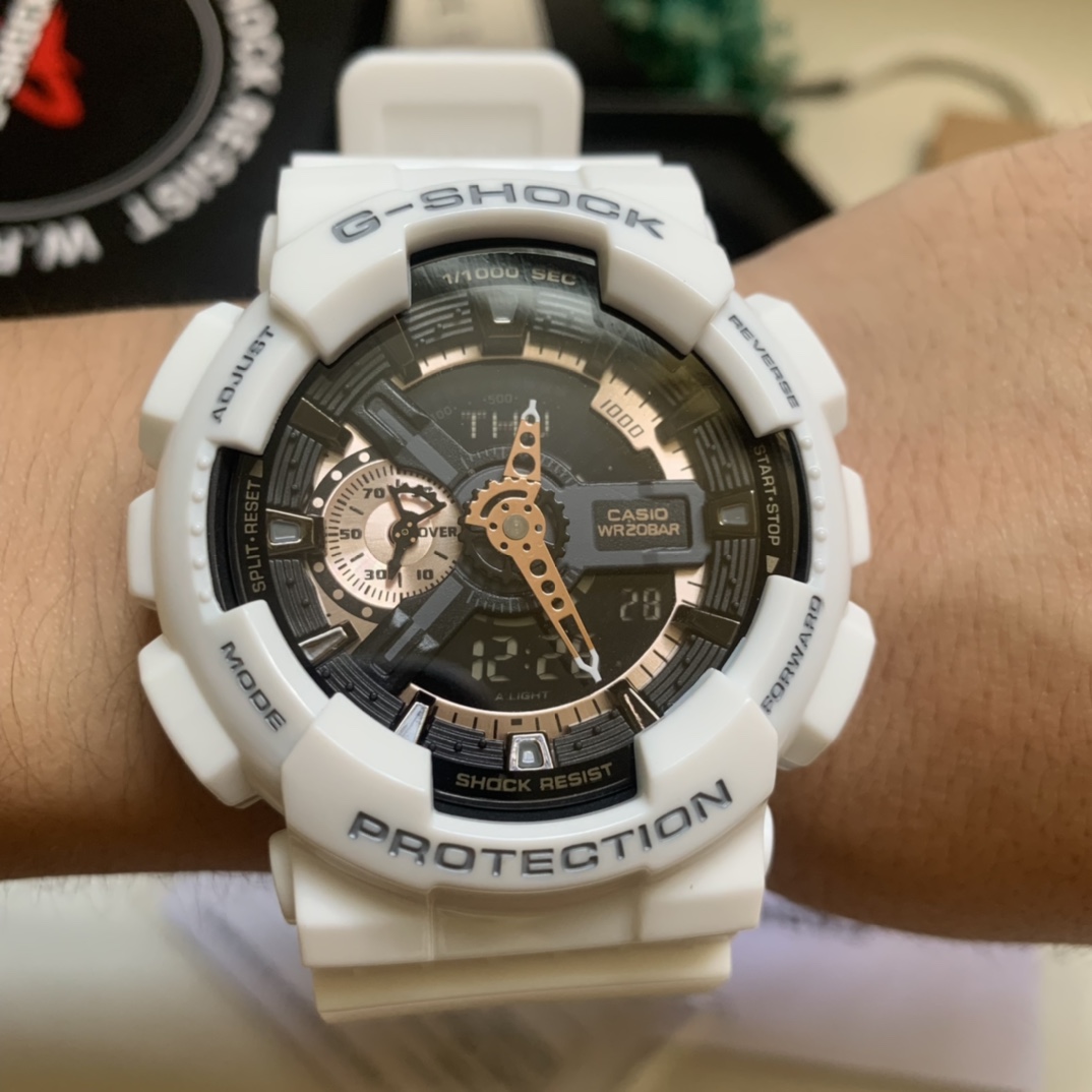 卡西欧  ga-110系列白玫金大实拍图片