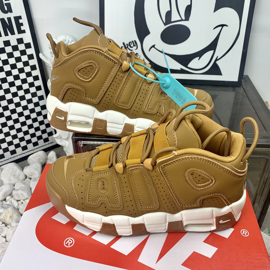  Nike Air More Uptempo 皮蓬 [大AIR]  小麦色 36-44码 气垫大底 真皮材质 W1