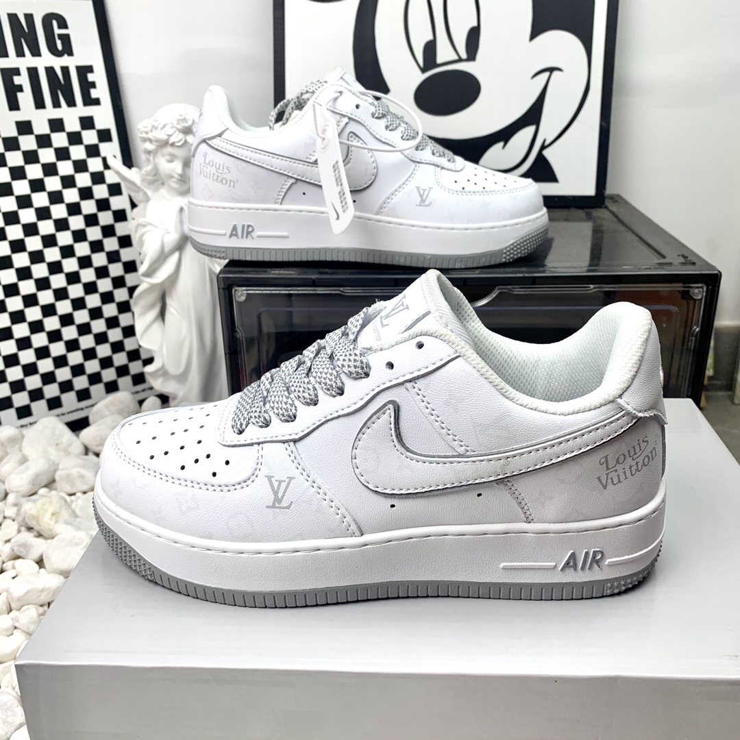  空军LV白灰 高版本 顶级Nike Air Force 1 Low 尺码 36-44 男女现货 N1