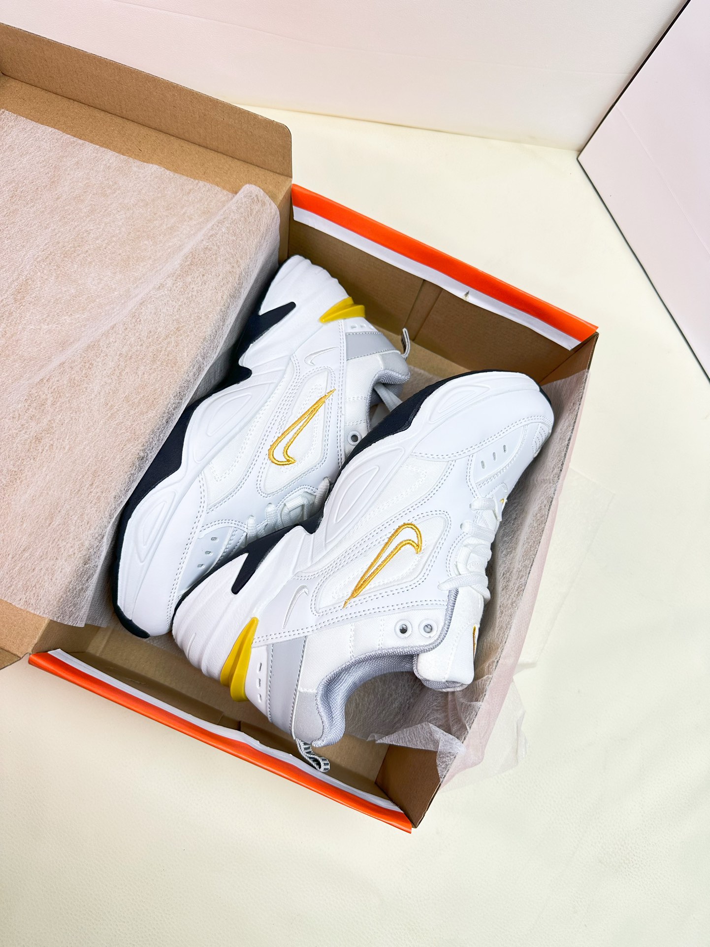   Nike 河北最高版本M2K Tekno老爹鞋 香蕉黄正确版型 图片实拍品质码数size：36～44码