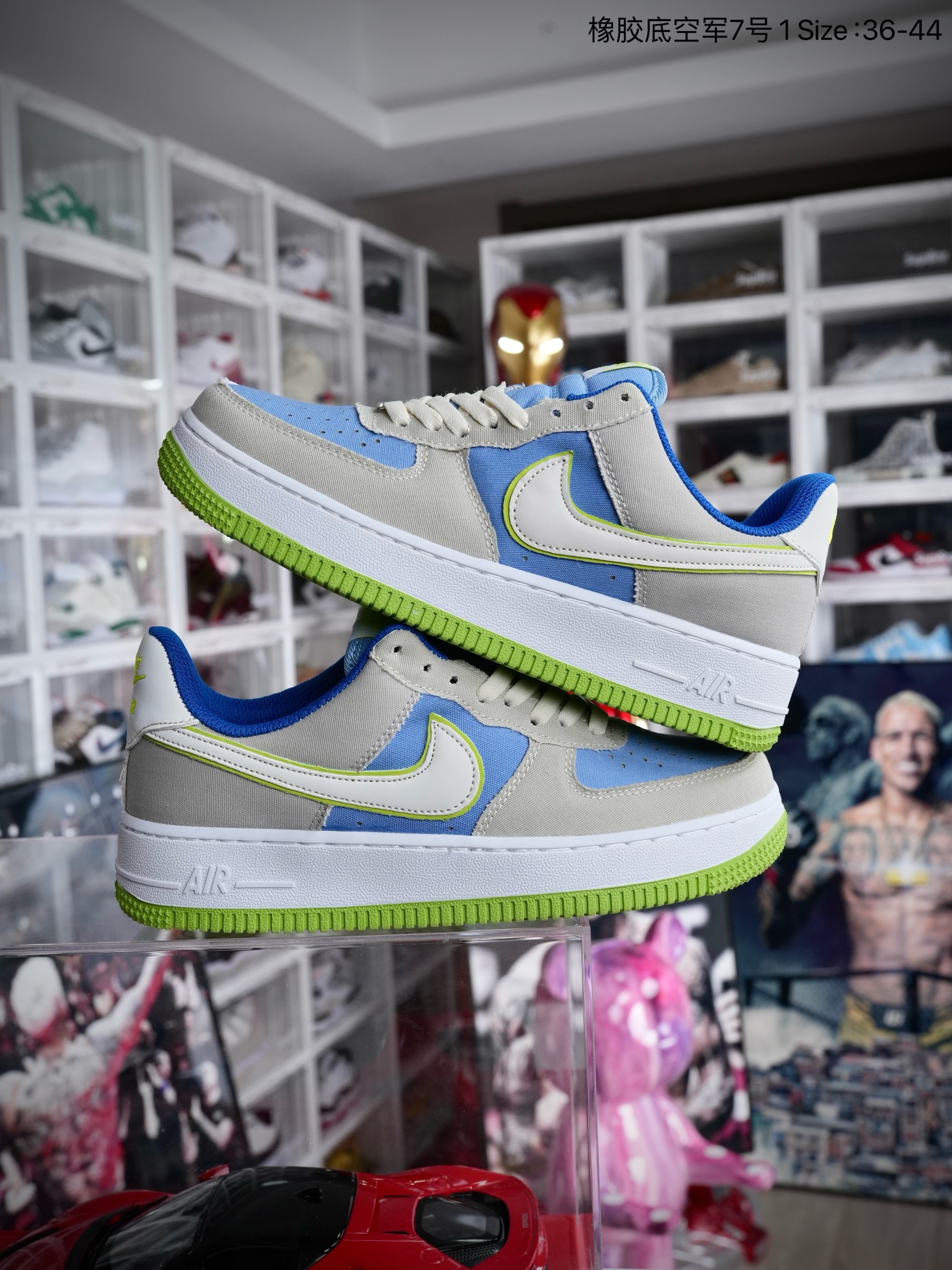  Nike Air Force 1 Low AF1 空军一号 拼接灰蓝绿 尺码36-44 男女现货