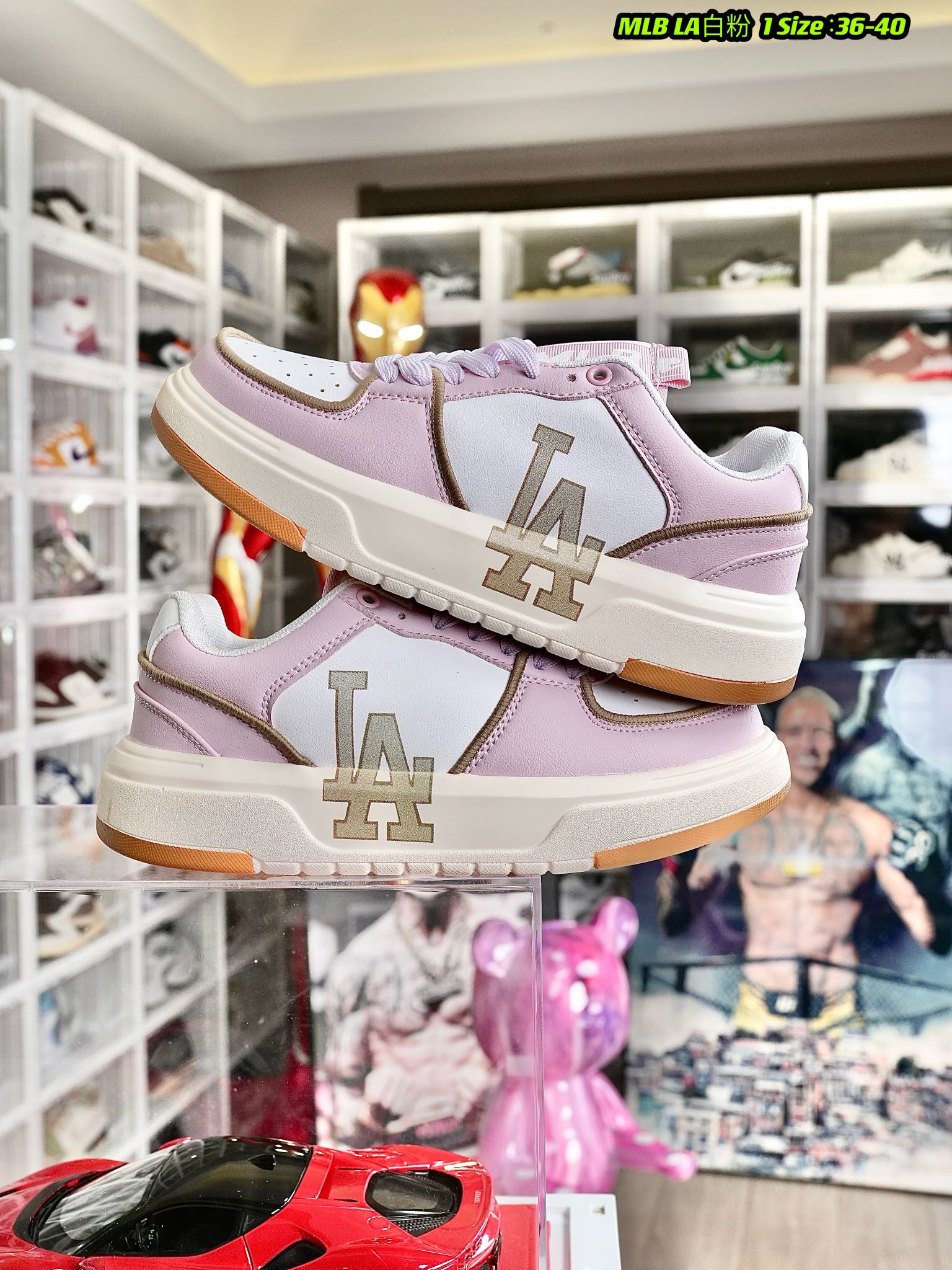 MLB Liner Basic纽约洋基队 LB 棕粉 36-40码 女码现货