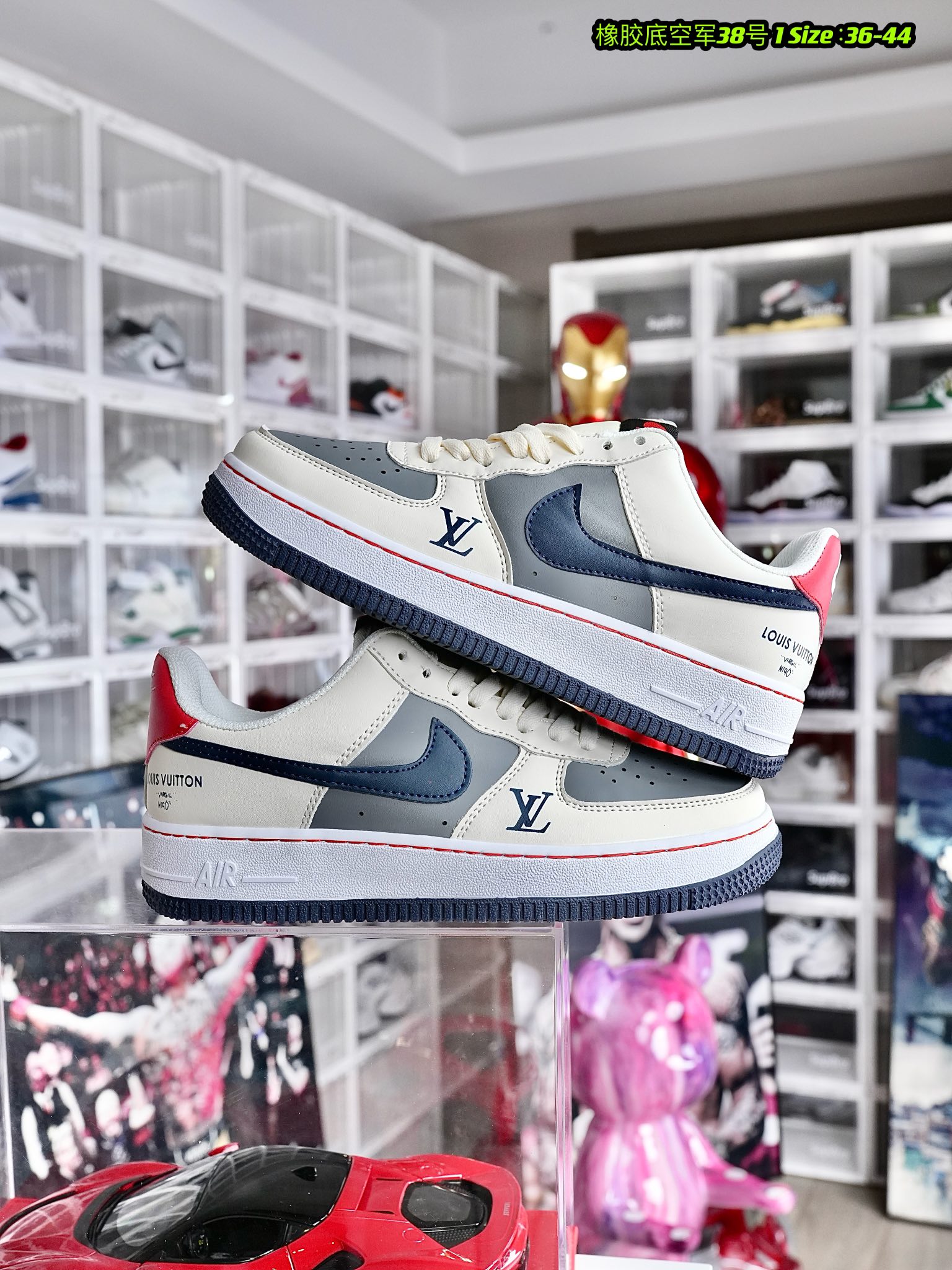 Nike Air Force 1 Low 白蓝红 尺码：36-44 男女现货