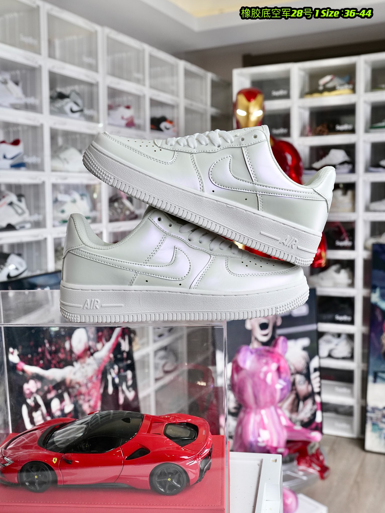 Nike Air Force 1 Low 白透明 尺码：36-44 男女现货