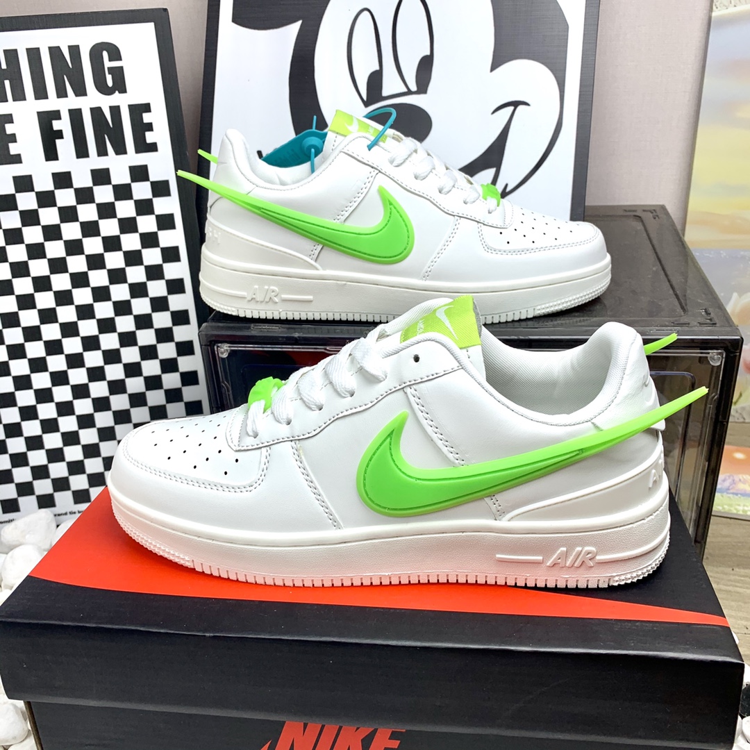  Nike Air Force 1 Low 空军一号低帮 长勾联名 白绿 码数36-44 男女现货