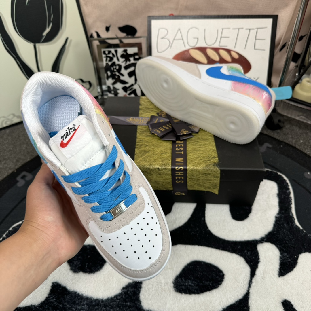 Nike Air Force 1 Low 空军一号 灰蓝 尺码：36-40 女款现货