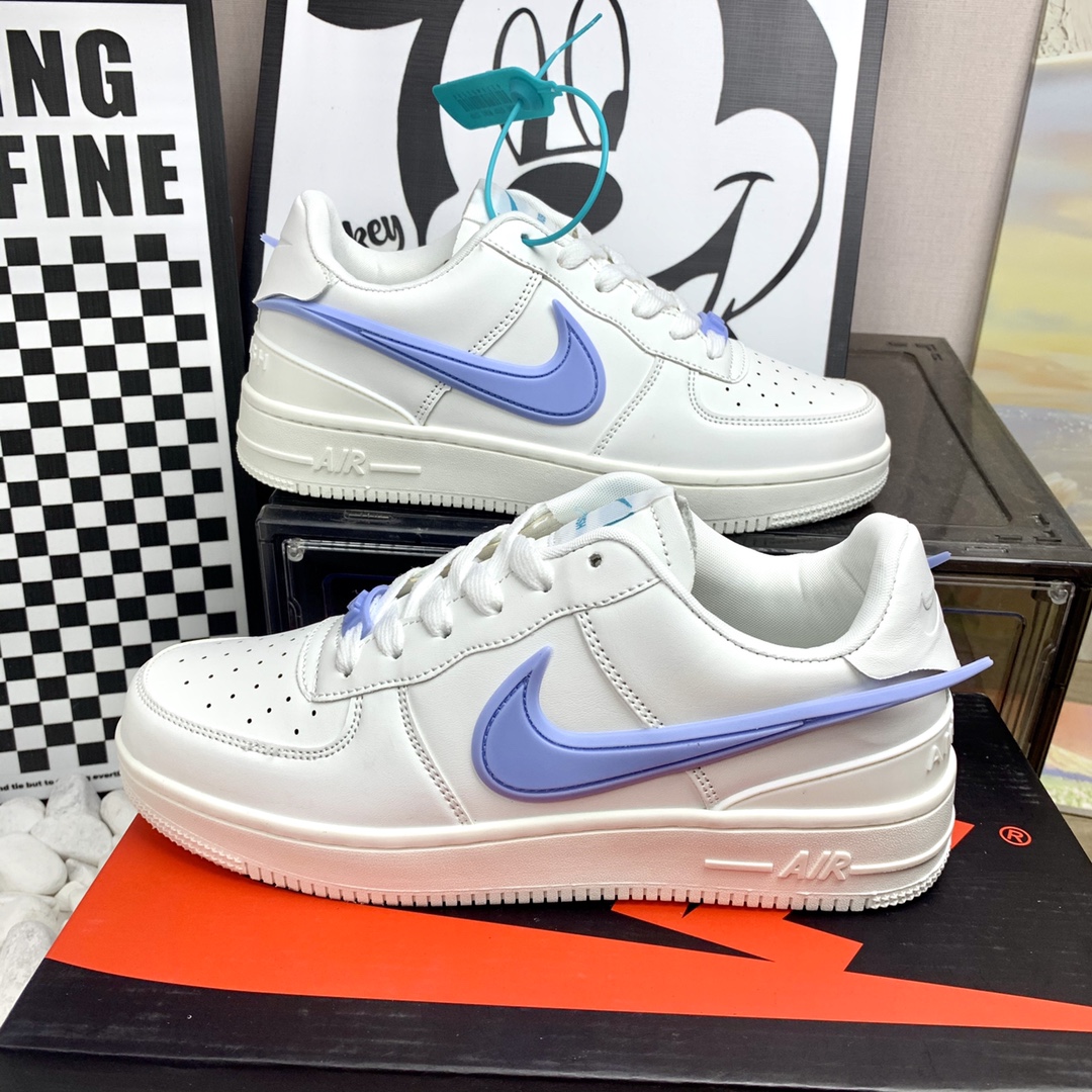  Nike Air Force 1 Low 空军一号低帮 长勾联名 白紫 码数36-44 男女现货