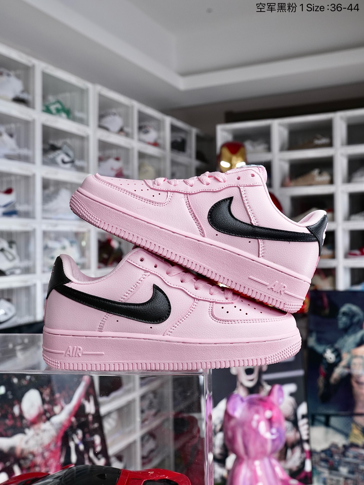 Nike AF1 空军黑一号 黑粉 尺码36-44 男女码现货