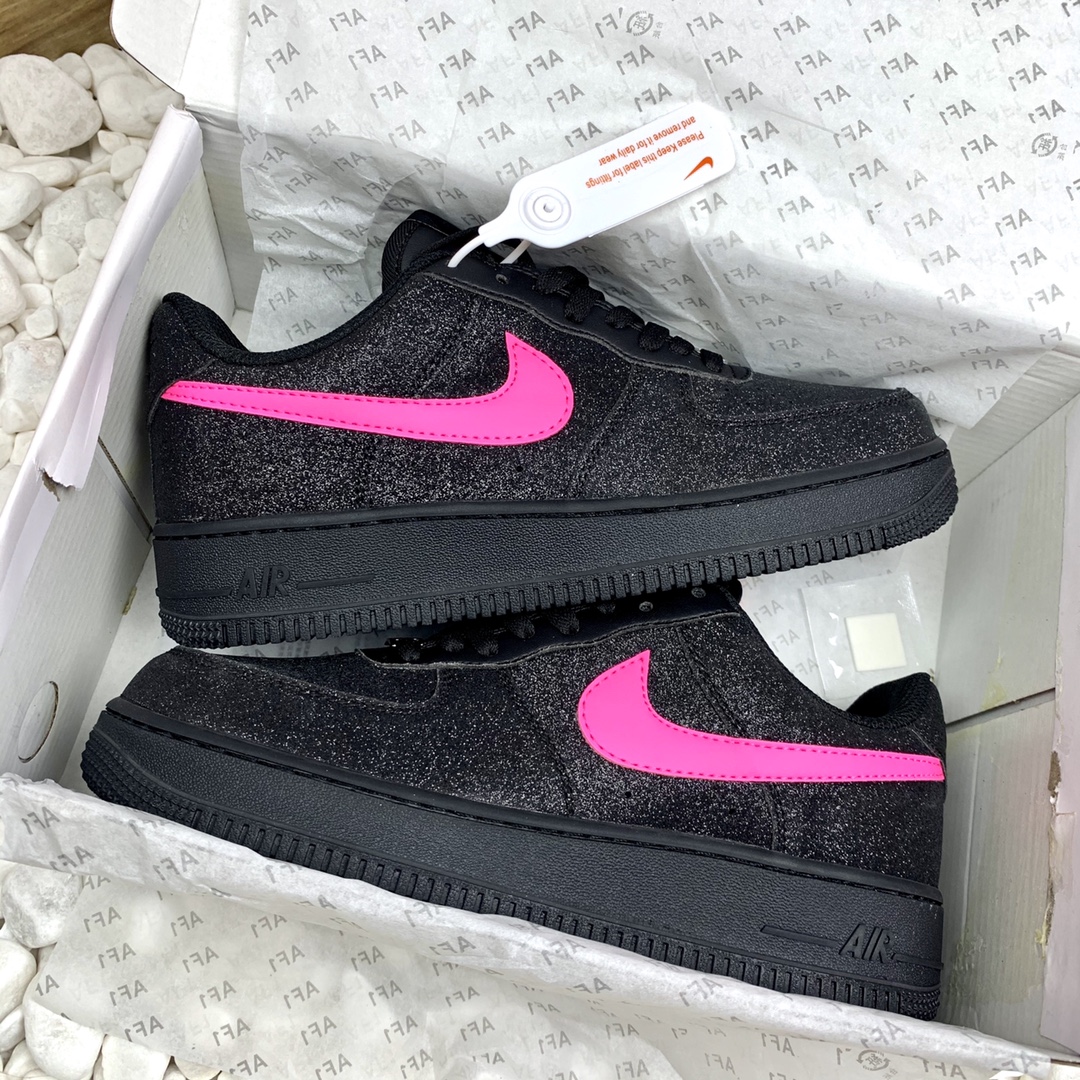 Nike Air Force 1 Low 空军满天星 黑粉 高版本 36-44 男女现货