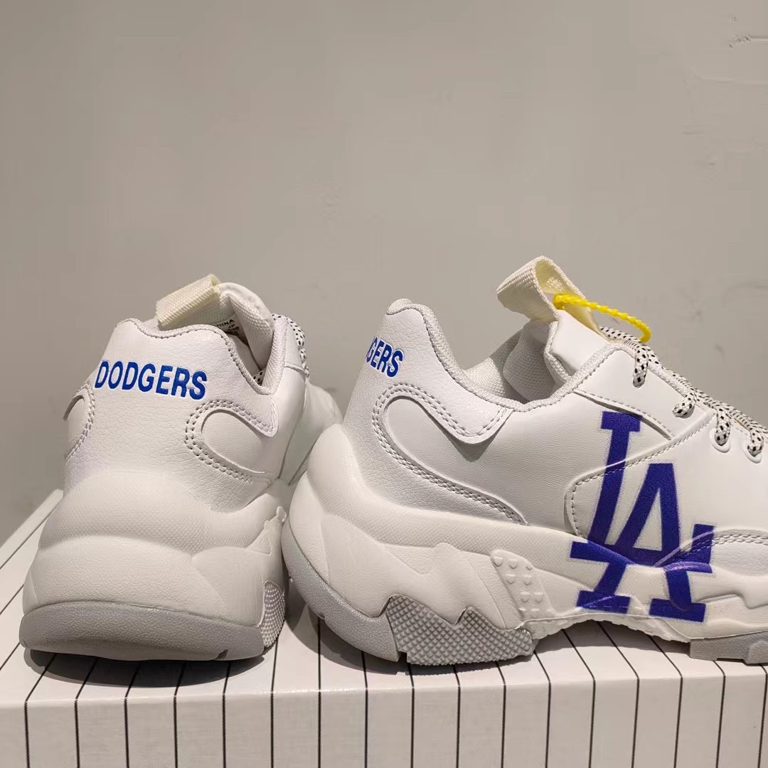MLB Big Ball 字母 白蓝 象牙老爹鞋 36-40 女码  
