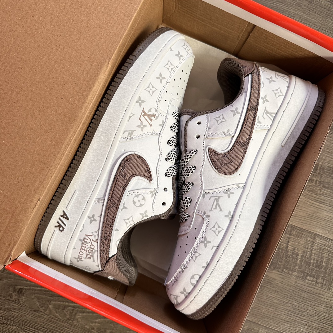  Nike NK 空军一号联名Lv 002白棕 码数36-44 男女现货