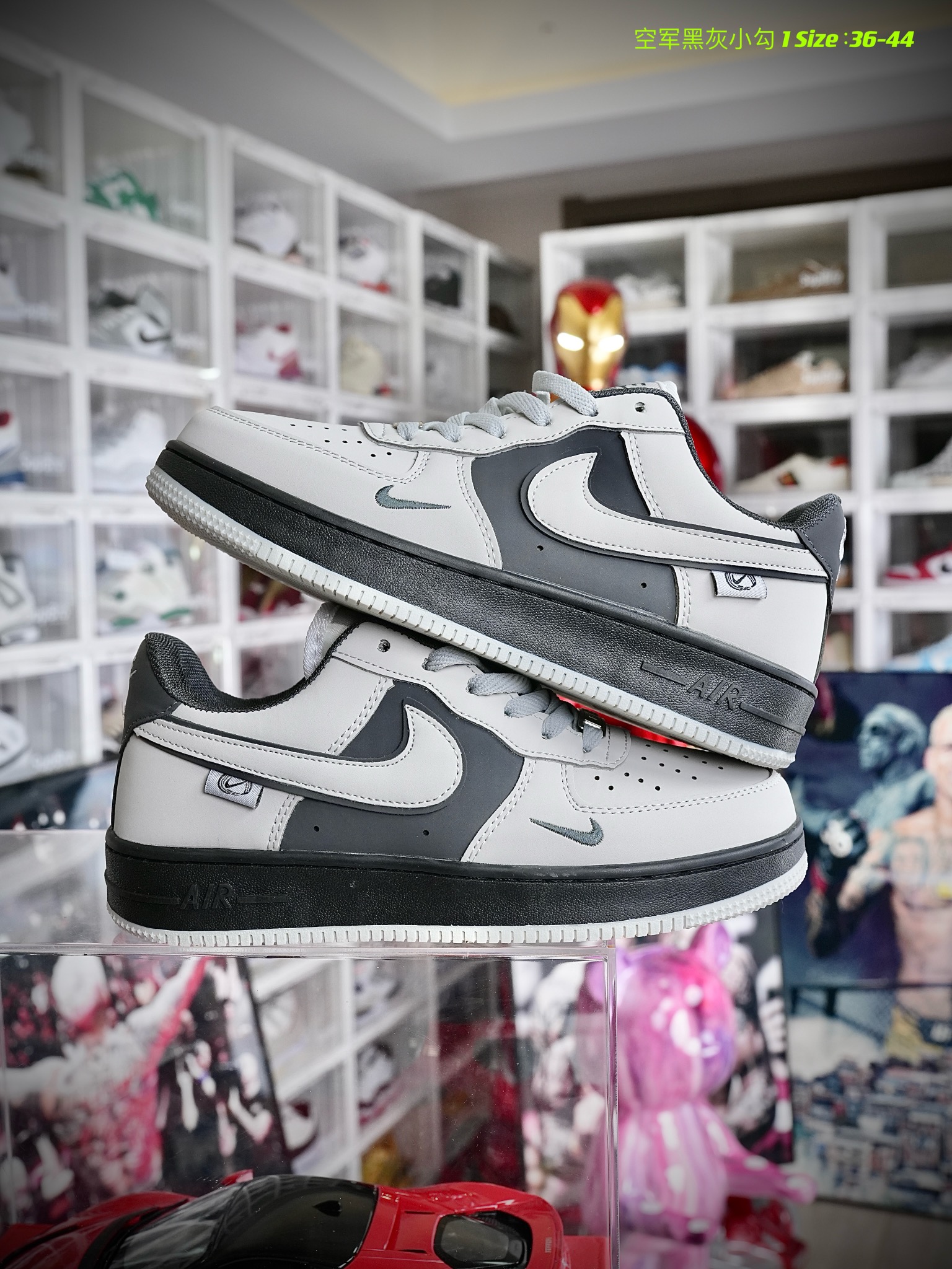  Nike Air Force 1 Low AF1 空军一号 黑灰小勾 尺码36-44 男女现货