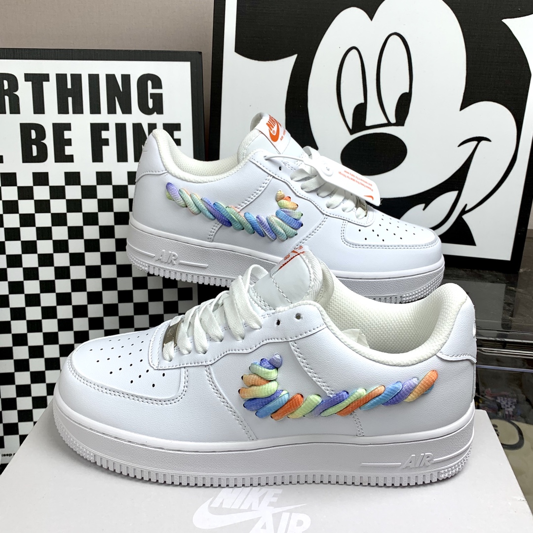 Nike AF1 空军一号 七彩编绳 尺码36-44 男女码现货