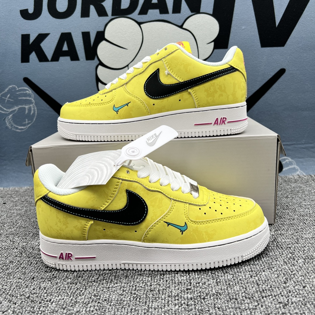 Nike AF1 空军一号 黄白 橡胶鞋底、 36-44码 男女现货