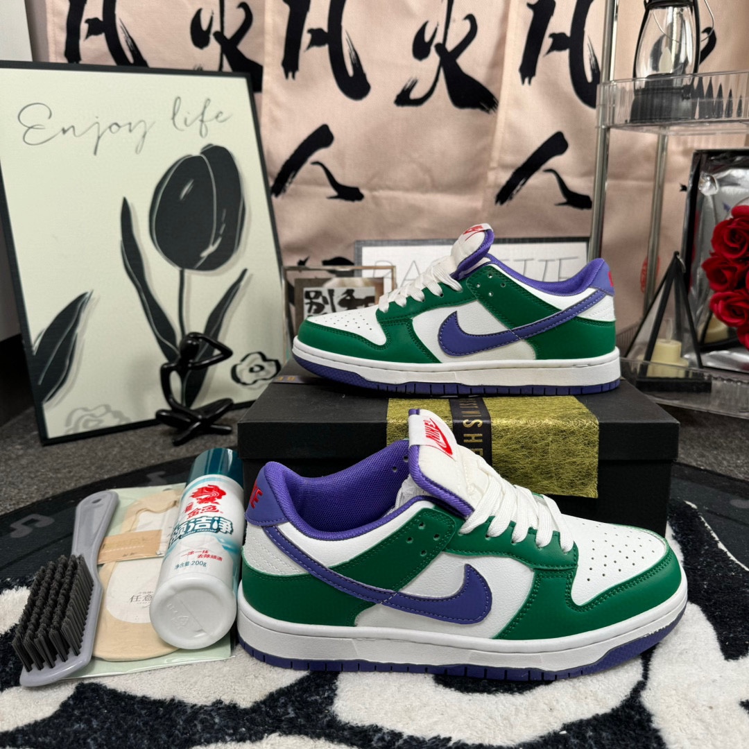  NK Dunk SB Low Retro 白绿紫 码数36-44