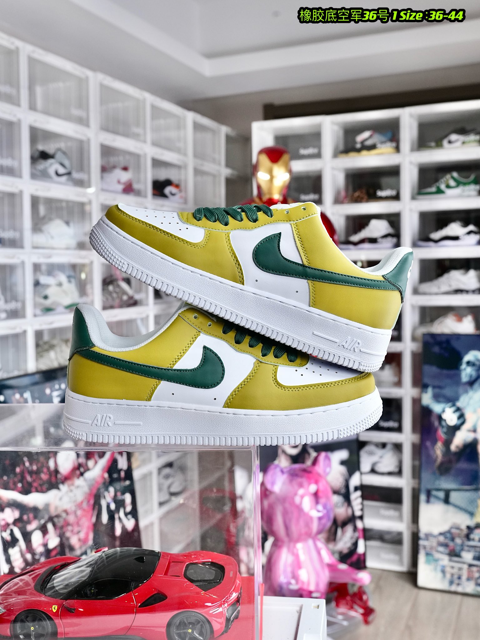 Nike Air Force 1 Low 黄绿 尺码：36-44 男女现货