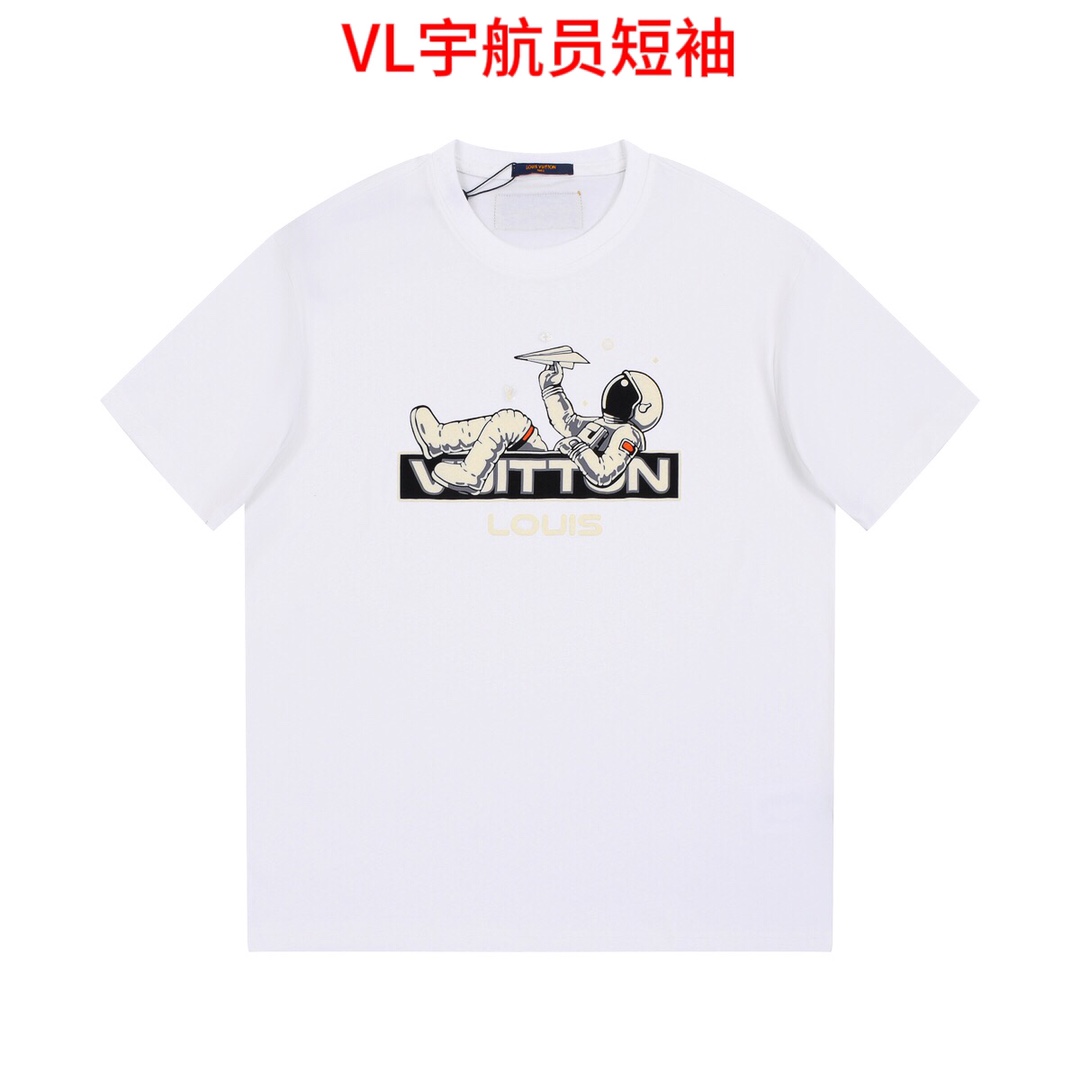 VL宇航员短袖2023春夏最新驴家标识篮球，32支双全棉面料克重200克左右，三标齐全，手感超好，百搭版型，颜色：图，尺码：M-4xl