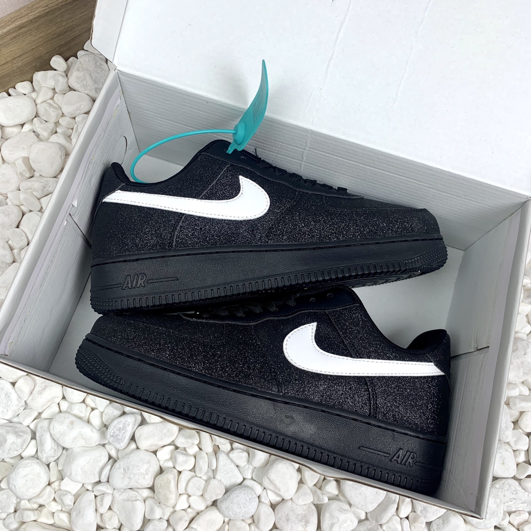 Nike Air Force 1 Low 空军满天星 黑白 高版本 36-44 男女现货