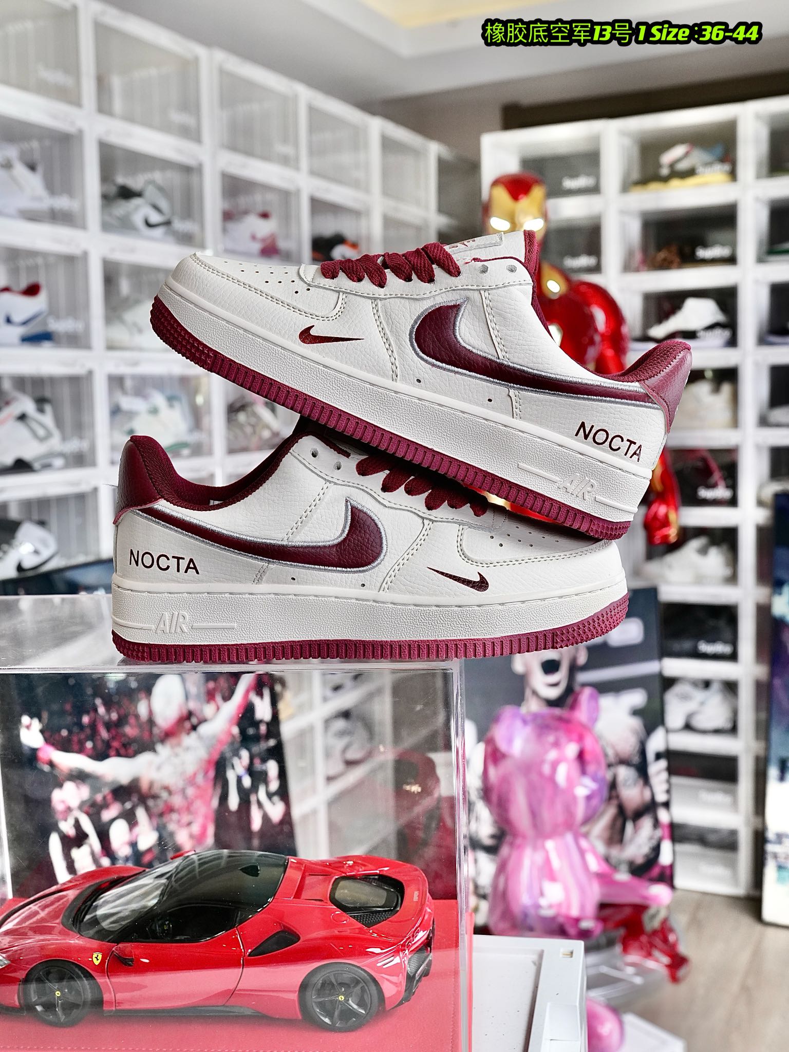 Nike Air Force 1 Low 情人节酒红 尺码：36-44 男女现货