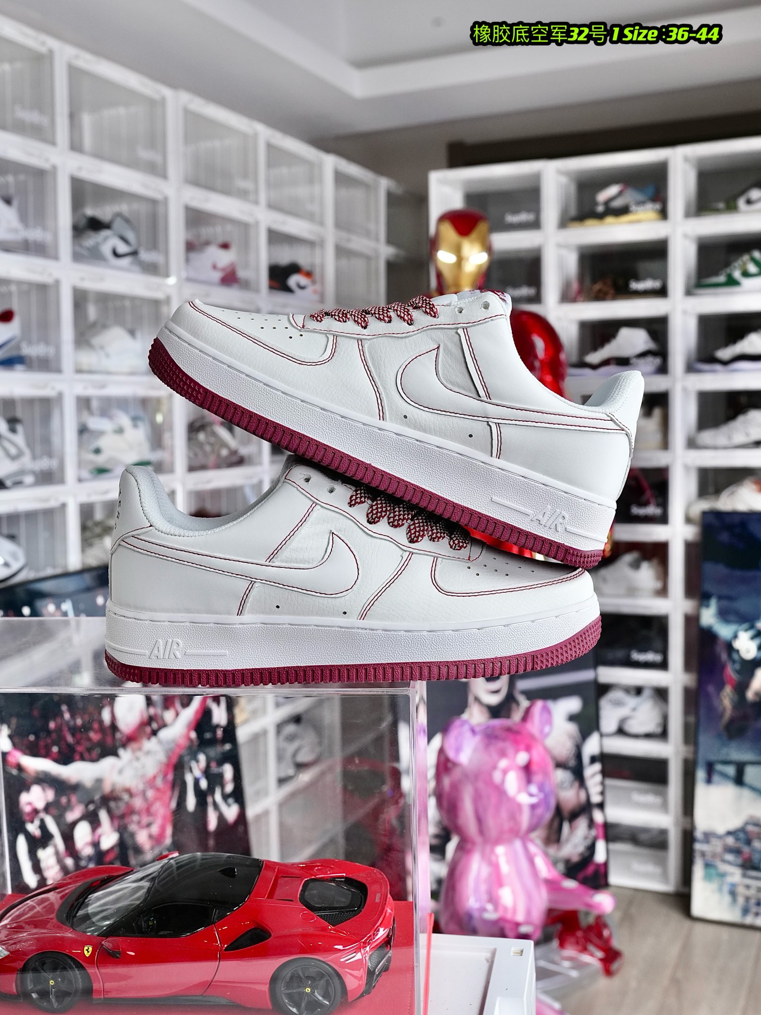 Nike Air Force 1 Low 酒红缝线 尺码：36-44 男女现货