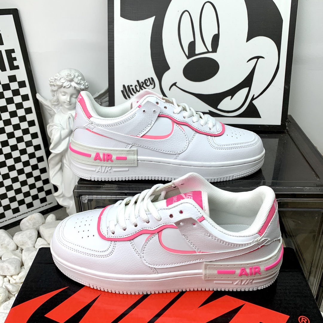 Nike Air Force 空军一号 马卡龙 白枚红36-44码  男女现货