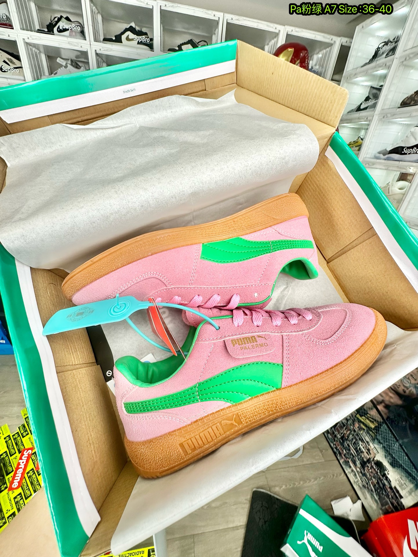  PUMA Suede 彪马面包鞋 粉绿 尺码36-40 女款现货