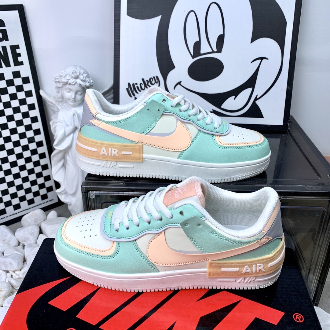 Nike Air Force 空军一号 马卡龙 粉蓝 36-44码  男女现货