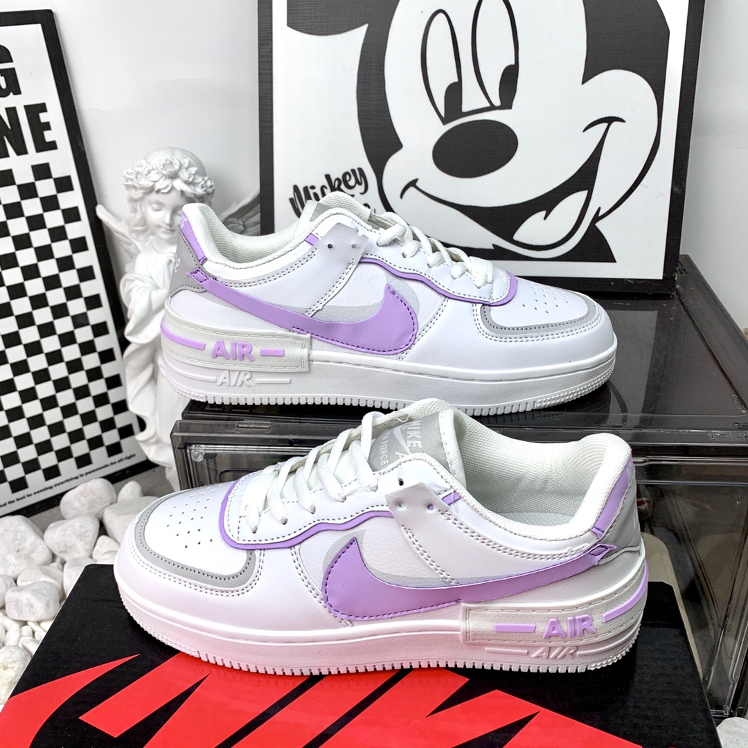Nike Air Force 空军一号 马卡龙 白浅血青 36-44码  男女现货