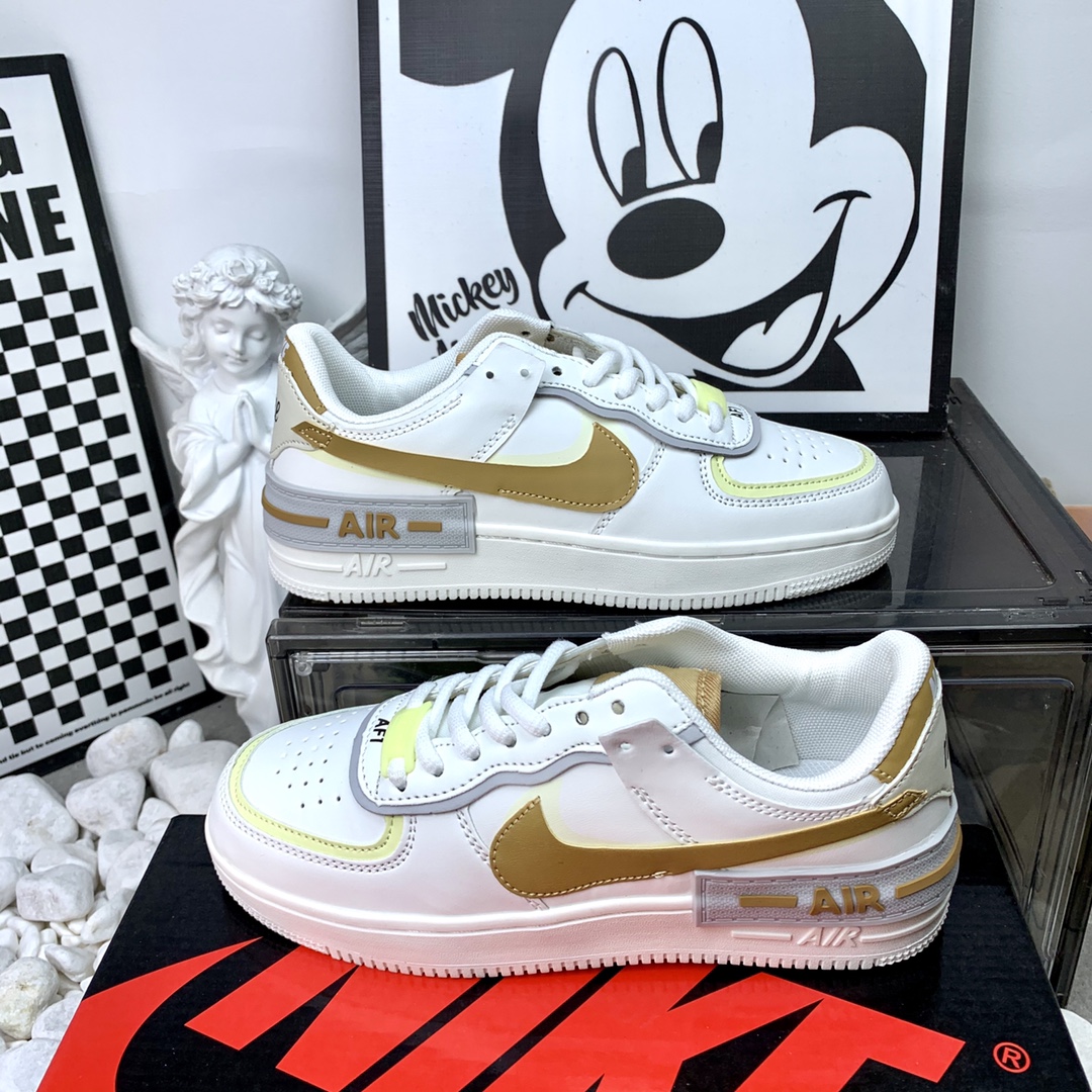 Nike Air Force 空军一号 马卡龙 白卡其36-44码  男女现货